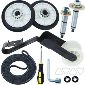 279948 4392065 Dryer Repair Kit - Includes 349241T Dryer Drum Roller Kit 341241 Dryer Belt WP691366 Idler Pulley WPW10359269 & WPW10359270 Dryer Drum Shafts for Whirlpool Maytag Amana Dryers