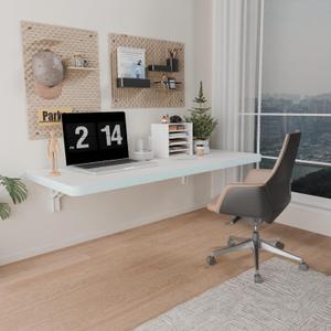 IAE Wall Mounted Folding Table with Pine Wood,36" x 14" Floating Wall Desk,Laundry Folding Table with Shelf Brackets,Fold Down Desk Shelf,Folding Workbench for Home,Dining,Laundry Room,Kitchen,White IAE Wall Mounted Folding Table with Pine Wood,36" x 14" Floating Wall Desk,Laundry Folding Table with Shelf Brackets,Fold Down Desk Shelf,Folding Workbench for Home,Dining,Laundry Room,Kitchen,White