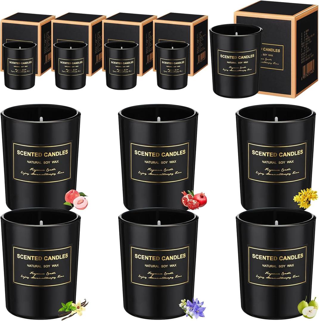 12 Pcs Candles for Home Scented Candles Gift Set for Women Long Lasting Aromatherapy Jar Candle Bulk Soy Wax Candles for Birthday Teacher Thanksgiving Anniversary