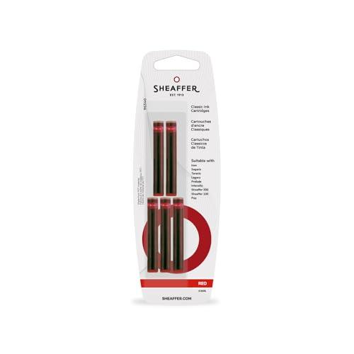 Sheaffer Skrip Fountain Pen Classic Ink Cartridge - Red (five per card)