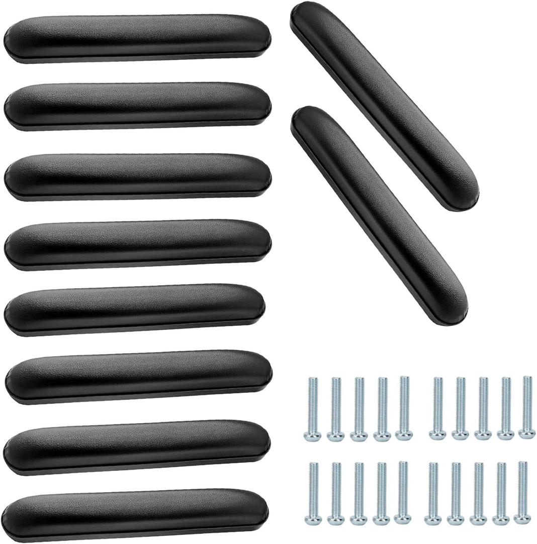 Padded Armrests for Wheelchair, Universal Arm Pads Replacement Black 13-7/8" Suitable for Most Brands of Wheelchairs(13-7/8"(10pcs))