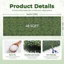 Artificial Boxwood Backdrop Roll: 48"x144" (48 sqft) UV-Anti Greenery Faux Grass Hedge for Indoor Outdoor Green Wall Decor, Patio Privacy Screen, Garden Fence Covering