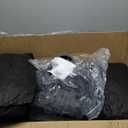 Hollypet Fluffy Plush Dog Cat Pet Couch Soft Calming Sofa Bed for Medium Small Cats and Dogs, Gray, M (28"L x 21"W x 10"Th)
