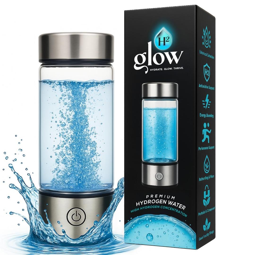 2026 Newly Updated Hydrogen Water Bottle Generator 4000 PPB 420ml Portable Hydrogen Water Ionizer with SPE/PEM Technology Hydrogen Water Machine High Hydrogen Concentration