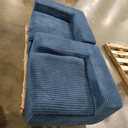 Boneless Couch, 4 L Shaped Blue Pieces, 1 Black Long Piece