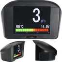 LOOKPET OBD2 Code Reader Head Up Display with Display Battery Voltage, Engine Temperature & Charging Voltages, Overspeed Alarm