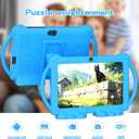 Kids Tablet, 7 inch Tablet for Kids 4GB+32GB Supports 1TB expansion Android Preinstalled Parental Control Children Education Toddler Tablets with Dual camera Bluetooth WIFI6 Shockproof Kickstand Case