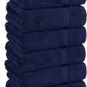 Chakir Turkish Linens | Hotel & Spa Quality 100% Cotton Premium Turkish Towels | Soft & Absorbent (6-Piece Hand Towels, Navy)