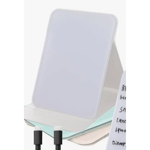 NiOffice Frosted Acrylic White Board 8x6 Inches, Frameless Desktop Tablet Dry Erase Board with Flexible Magnetic Stand and Markers, Mini Whiteboard Desk Accessories for Home, Office, School