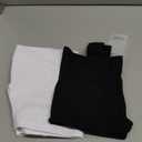 2-3Pcs Tank Tops for Women, U Neck Sleeveless Crop Tops, Basic Cropped Racerback Going Out Tops Athletic Sports Shirts (Small, Black+white)