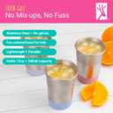 Elk and Friends Stainless Steel Kids + Toddler Drinking Cups | 12oz Tumblers with Colored Base | Durable + Stackable | Travel, Camping + Outdoors | Dishwasher Safe | 4 Pack