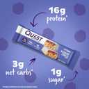 Quest Nutrition Crispy Blueberry Cobbler Hero Protein Bar, 16g Protein, 1g Sugar, 3g Net Carb, Gluten Free Protein Snack, Keto Friendly, 12 Count
