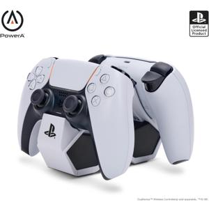 PowerA Twin Charging Station for Dualsense Wireless Controllers, Dualsense Controller Charging, Charge, Sony PlayStation, PS5, Officially Licensed - PlayStation 5