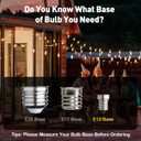 50 Pack ST38 Edison E12/C7 Small Base Outdoor 1w 2700k Led Light Bulbs