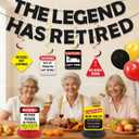 10pcs Funny Happy Retirement Party Decorations for Men Women Vintage Caution The Legend Has Retired Retirement Banner Balloons Hanging Swirls Table Centerpieces Retired Decorations for Farewell