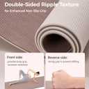 KEEP Yoga Mat 7mm Thick Non Slip - Extra Cushion TPE Exercise Mat for Home Workout & Pilates, Eco Friendly Knee Protection, 72"x24" Large Fitness Mat with Carrying Strap