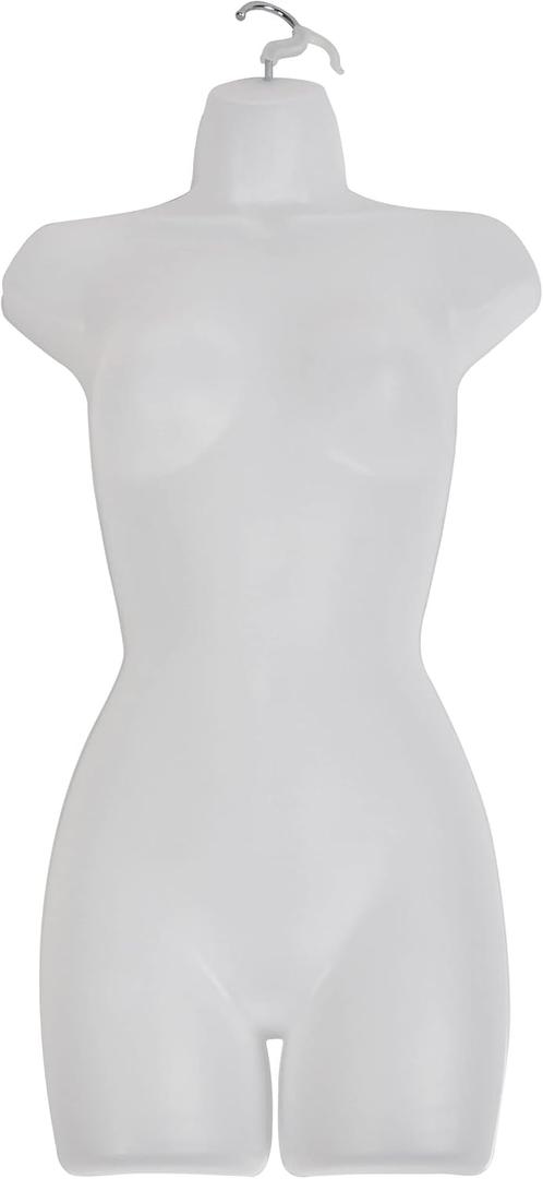 SSWBasics Female Mannequin Torso - Fits Womens Sizes 5-10 - Molded, Shatterproof 