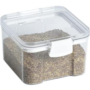 Kitchen Spaces Food Storage Container, 3 Cup Capacity, Airtight Lid Seal, Compact and Stackable, Ideal for Nuts, Dried Fruit, or Wrapped Cheese Slices, BPA-Free Plastic, Small