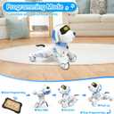 Dwi Dowellin Robot Dog for Kids 8-12,Remote Control Smart Robotic Dogs Pet Puppy Robotic Toy,Interactive Touch Walking Talking Toys for Boys Girls Christmas Birthday Gifts