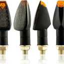 4PCS Motorcycle Turn Signals, LED Lights Turn Signal Assembly, 12V 14LED Bright Amber Lamp Motorcycle Blinkers, Compatible with Yamaha, Suzuki, Front Rear Signal Lights Accessories