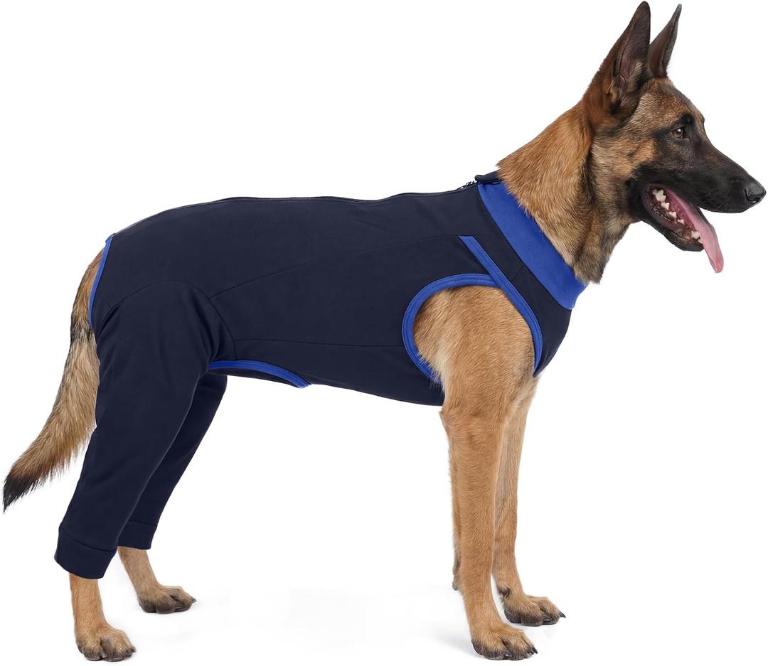 Lelepet Dog Recovery Suit for Rear Legs,Dog Pants to Prevent Licking,Lick Sleeve for Dogs Rear Legs Abdomen,Dogs Leg Sleeve to Stop Licking,Doggy Onesie for Surgery Female Male,Pet Cone Alternative 2XL