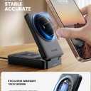 Lamicall Travel 3 in 1 Wireless Charging Station for Apple MagSafe, [Upgraded Cooling] Foldable Magnetic Charger Stand for iPhone 17 16 15 14 13 Pro Max, AirPods, Apple Watch (Adapter Included)