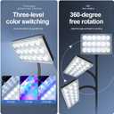 Vimvins Full Spectrum 15W Fish Tank Light Enhanced Edition LED Aquarium Light with Lens, 3 Adjustable Modes (Suitable for 10-20 Inch Tanks)