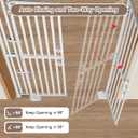 71" Extra Tall Cat Gate, Fits 30.31-38.27" Wide, 74.8-90.5" Height Opening, 1.34" Gap, No Drilling Pressure Mount Design, Innovation Double Opening Pet Gate