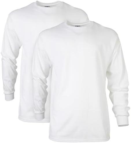 Gildan Adult Ultra Cotton Long Sleeve T-Shirt, Style G2400, Multipack XL