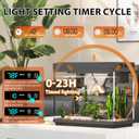 Vehipa Fish Tank 2.4 Gallon Aquarium with Heater, 3-in-1 Silent Pump with Filteration & Oxygenation & Circulation, 7-Color Timer Cycle Light, Temperature Display, Humidifier, HD Glass Fish Bowl