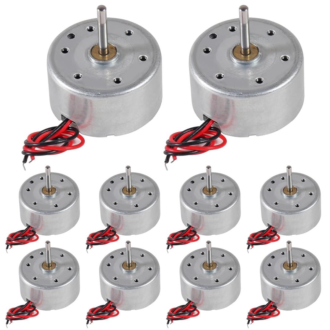 10pcs Mini Generator Motors 3V-12V DC Motor Electric Motor for DIY Toys Electronic Wind Turbine Generator Hand Cranked Power Generator Model School Project Educational Physics Experiment