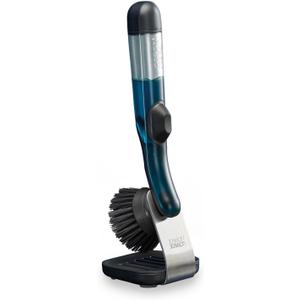 Joseph Joseph SinkTech Refillable Soap-Dispensing Dish Brush with Stainless Steel Storage Stand Drip Tray