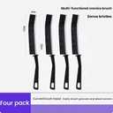 2 x 5 PCS Crevice Cleaning Brush Set, Extremely Skinny Gap Cleaning Tools,Hard Bristle Gap Brush for Bathroom & Kitchen, Grout Cleaner Tool for Window Tracks and Tile Lines,Car Detailing (Black)