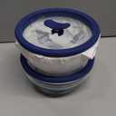 Anyday 2-Pack (2-Cup) Glass Microwave Egg Cooker - BPA Free & Plastic Free Microwave Egg Poacher - Meal Prep & Cookware | Stackable Nontoxic Storage Container with Vented Lid (Clear - Blueberry)