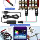 Keiurot Scooter LED Light Strips for Night Riding 5V High Bright Skateboard Lights APP Control RGBIC Waterproof Electric Scooter Accessories 2 in 1