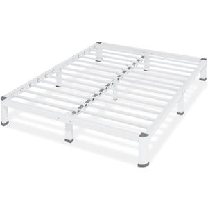Superay 10 Inch King Size Metal Platform Bed Frame with Round Corners, Storage Space Under High Bed Frame-Heavy Duty Steel Slats Support, Noise Free - Easy Assembly - No Box Spring Needed, White