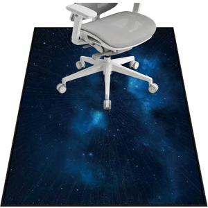 Office Chair Mat for Hardwood Floor&Tile Floor,36"x48" Heavy Duty Desk Chair Mat for Hard Floors,Under Desk Rug for Rolling Computer Chair,Anti Slip,Low Pile Carpet Floor-Starry Blue