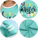 Plus Size Easter Shirts for Women Cute Bunny Rabbit Graphic Shirt Happy Easter Long Sleeve Tees Tops (Green, XXXL)