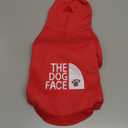 Paiaite Red Chihuahua Dog Hoodie: Keep Your Pup Warm and Stylish with a 'The Dog Face' Printed Sweatshirt Pet Clothes, and Sweater Coat All in One Perfect for Winter and Cool Summer Nights! Red M