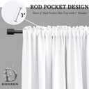 DONREN Doorway Privacy Curtains - Room Divider Soundproof Draperies, Window Treatment Thermal Insulated for Bedroom, 52 x 80 Inches Long, 2 Panels, Pure White