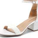 DREAM PAIRS Womens Low-Chunk Low Heel Pump Sandal 8.5