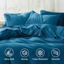 Bedsure Queen Sheet Set - 4 Pieces Soft Queen Size Sheets - Breathable & Cooling - Hotel Luxury - Easy Care Polyester Microfiber Bedding for Women, Men, Teal Blue