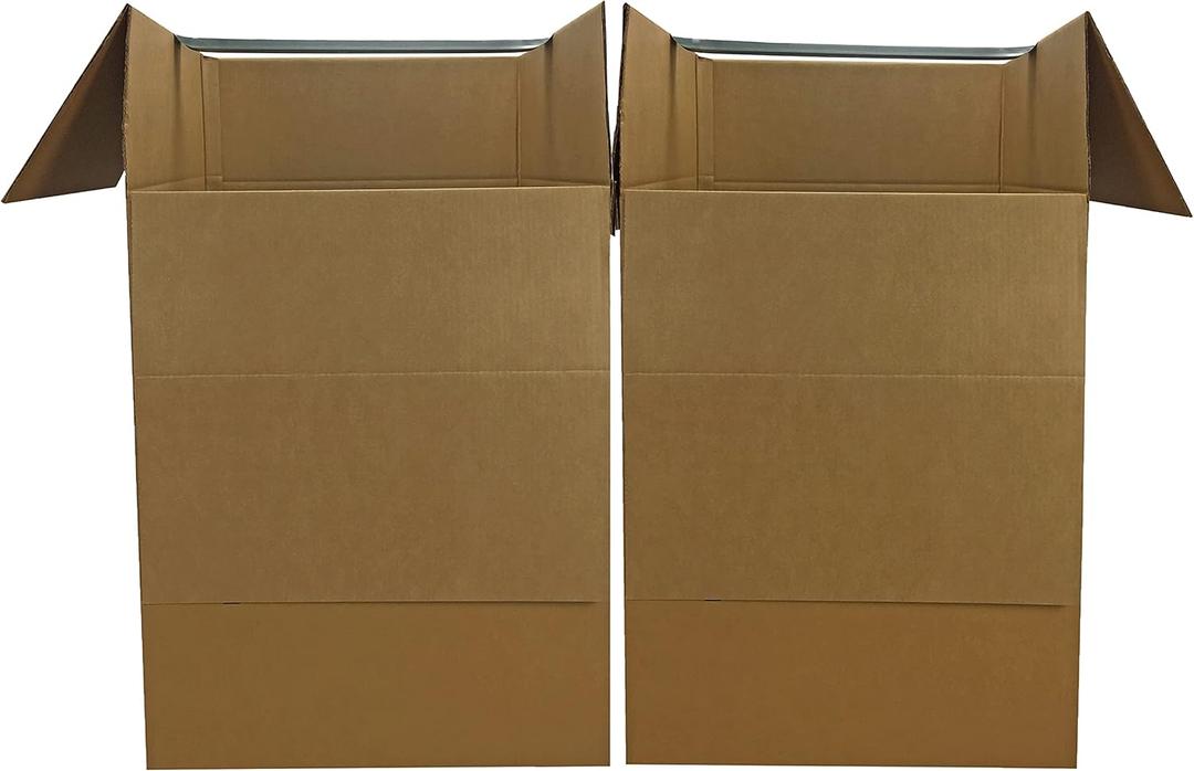 UBOXES Wardrobe Moving Boxes, 20 x 20 x 34 inch, 3 Pack, Tall Boxes, with Bars