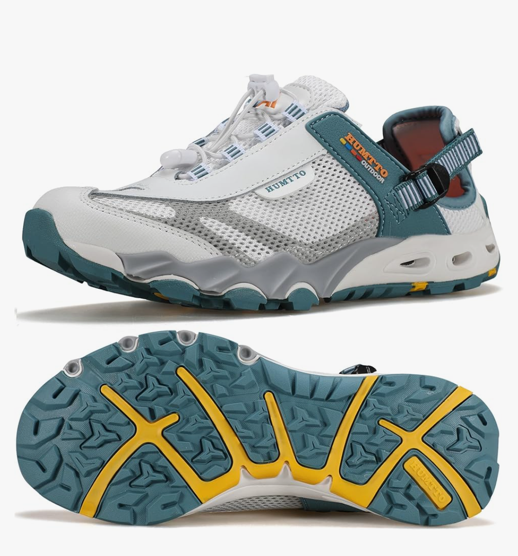 HUMTTO Men's Amphibious Water Shoes - Hiking Sandals for Men Outdoor Water Sandal Closed Toe Non-Slip River Shoes Summer Quick Drying Aqua Shoe 9-9.5