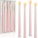 Candlesticks Long Taper Candle,Rose Scented 10 Inches Light Pink Candle Sticks Smokeless Tapered Candles for Home Dcor Holiday Gifts