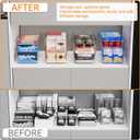 Yieach 6 Pack Large Stackable Clear Storage Bins with Lids,BPA FREE Pantry Organizers and Storage with Handle,Plastic Containers Organization and Storage for Kitchen,Refrigerator,Closet Organization
