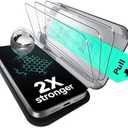 ESR 3 Pack for iPhone 15 Pro Max Screen Protector, Military Grade Shatterproof, 9H Hardness, Full Coverage Tempered Glass with UltraFit Tray