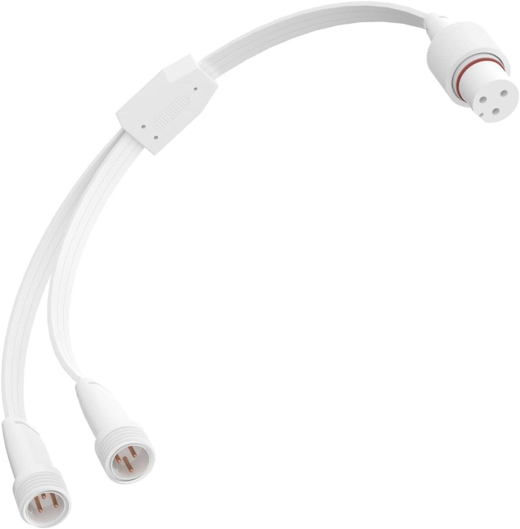 1 Female to 2 Male Y-Splitter for Govee Permanent Outdoor Lights, Y-Shaped Extension Cable Compatible with Govee H705A H705B H705C 3 Pin Permanent Outdoor Lights