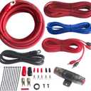 RonDexy True 4 Gauge Car Audio Cable Amp Wiring Kit- 2 Channel CCA Power Cable Amplifier Install Wiring Kit 17ft 4AWG Power Wire RD04AK4