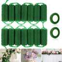 14 Pcs Floral Foam Garland 9.2ft Flower Sponge Blocks Kit, Absorption Flower Holder Arch Door Tabletop Flower Arrangement Material Floral Craft Wet Foam Blocks for Home Wedding Holiday Decoration
